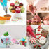 122Pieces Tipless Piping Bags - 100pcs Disposable Piping Pastry Bag for Royal Icing/Cookies Decorating - 10 Pastry Bag Ties,10 Clips &2 Scriber Ne...