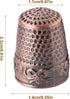 Mtsooning 2PCS Metal Thimble Sewing, Antique Fingertip Sewing Protector,Red Bronze Finger Shield Ring for Pin Needles Shield Quilting Craft Access...