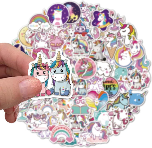 Cute Unicorn Stickers Pack 100pcs Vinyl Laptop Water Bottle Stickers for Girls Motorcycle Luggage Cup Graffiti Bomb Decals Skateboards Snowboard U...