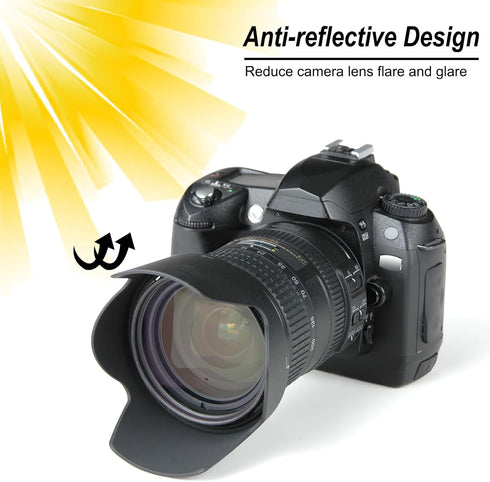 PATIKIL 72mm Camera Lens Hood, Flower Lens Hood Protector with Cloth for Anti-Reflection Blocks Excess Sunlight Enhance Camera Photography for Nik...