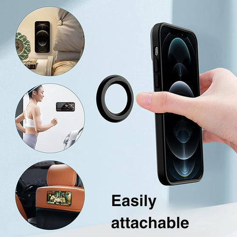 Mag-Safe Ring Holder, Magnet Hands-Free Mirror Shower Wall Mount Magnetic Sticker Car Accessories Phone Stand for Bathroom Wall Fit iPhone15 14 13...