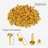 Performore 500 Pcs of 8mm x 16mm Brass Round Head Fastener, Brads for Arts and Crafts, Scrapbooking, Decorating and DIY Uses, Flexible Premium Siz...