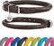 Rolled Leather Dog Collar Soft Round Collars, ID Tag for Small Medium Large Dogs (7-10 inch, Brown)...