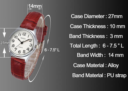Top Plaza Womens Leather Watch,Fashion Casual Dress Watches,Roman Numerals Quartz Ladies Black Wrist Watch...