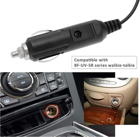 Create idea Car Power Adapter for Walkie-Talkie Compatible with Baofeng UV-5R/ UV-5RE Plus/UV-5RA Plus Car Intercom Power Adapter 12V Black......