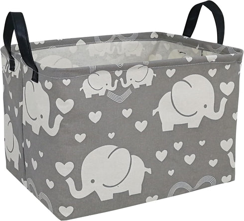 Rectangle Kids Gift Storage Basket Shelf Storage Basket Organizer Box Clothes Laundry Hamper Toys Nursery Basket Baby Laundry Basket with Handles ...