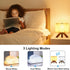 Folding Book Lamp, Pleated Table Lamp Rechargeable Night Light Lamp, 3 Lighting Models Aesthetic Lamp, Waterproof Night Lamp for Bedroom, Bedside ...