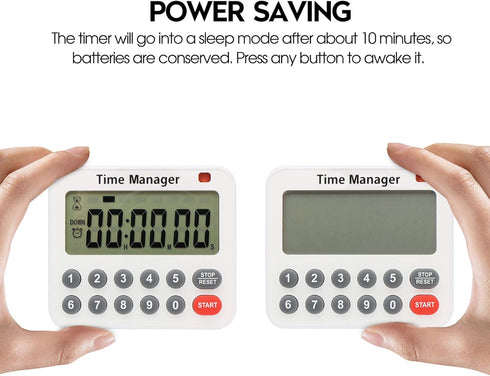 AIMILAR Digital Kitchen Timer - Magnetic Count Up Down Direct Entry Cooking Timer with Loud Alarm, Auto Shut-Off & Memory Function, 99 Hrs 99 Mins...