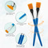 6Pcs Paint Brushes 1 inch,Flat Paint Brushes for Acrylic Painting Watercolor Quality Synthetic Artist Paint Synthetic Paint Brushes with Wooden Ha...