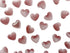 PEPPERLONELY 50PC Velvet Fabric Cloth Covered Heart Shape Flat Back Buttons 15x17mm, Pink...