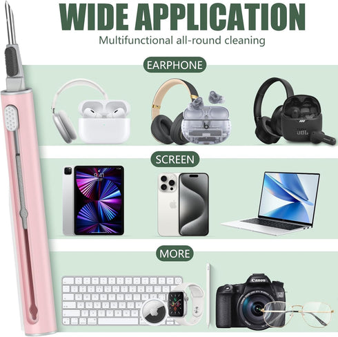 ?1 Pack? Cleaner Kit for AirPods Pro 1 2 3 Earbuds,Cleaning Kit Pen Shape with Soft Brush Flocking Sponge Tool for Bluetooth Earphones Headphones ...