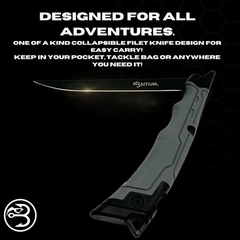 Folding Fillet Knife, Fillet Knife, Foldable Fillet Knife for Fish, Boning Knife, Collapsible Fishing Knife, Boning Knife for Meat Cutting, Filet ...