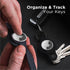 KeySmart AirTag Holder - Compact Key Organizer and Keychain for Apple AirTag - Silicone Case Attaches to Keys and Car Fobs - Black...