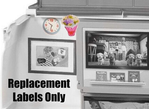 Replacement Stickers for Barbie Care Clinic ~ Barbie Doll Playset FRM19 Barbie Care Clinic ~ Replacment Labels ~ Sheet D ~ Stickers 24-28, 40,43,4...