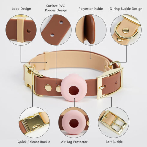 Pretty Jolly Waterproof Dog Collar with Safe Adjustable Buckle Multicolor Dog Collars Soft Comfortable Pet Collars for Medium Large Dogs Collars w...