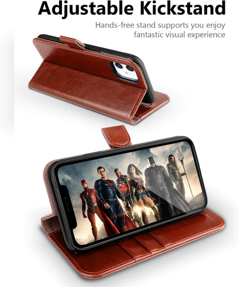 OCASE Compatible with iPhone 11 Wallet Case with Card Holder, PU Leather Flip Case with Kickstand and Magnetic Closure, TPU Shockproof Interior Pr...