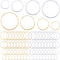 80pcs 15mm/20mm/25mm/30mm Earrings Beading Hoop Earring Findings Brass Round Circle Charms Open Bezel Pendant Frame for DIY Jewelry Earrings Makin...