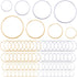80pcs 15mm/20mm/25mm/30mm Earrings Beading Hoop Earring Findings Brass Round Circle Charms Open Bezel Pendant Frame for DIY Jewelry Earrings Makin...