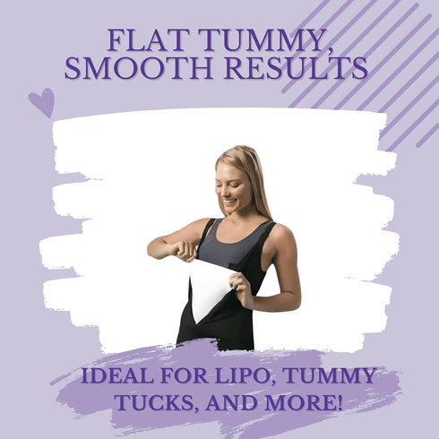ContourMD Medical Grade Post Lipo Foam Compression Sheets – Post Surgery Compression Garment after Liposuction, Tummy Tuck, AB Flattening, BBL, & ...