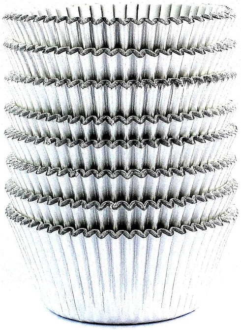 Eoonfirst Silver Foil Cupcake Case Liners Baking Muffin Paper Cups 198 Pcs...