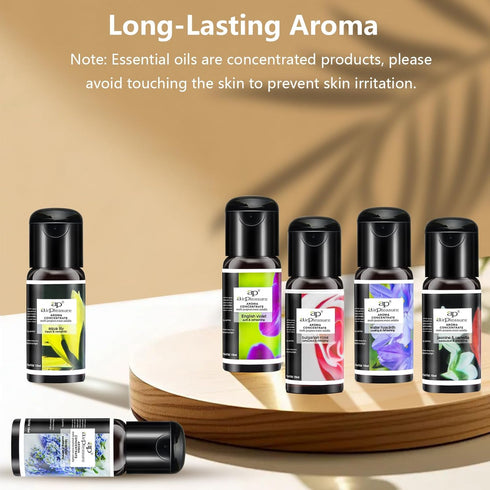 Blossom Essential Oils Set, 6x15ml Aromatherapy Oil Kit for Diffuser, Humidifier, Air Purifier- Aqua Lily, Water Hyacinth, Jasmine & Camellia, Eng...