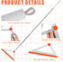Magic Silicone Broom, Squeegee Broom for Floor, Rubber Broom with 51" Long Handle,Silicone Broom for Cleaning Floor Bathroom Kitchen Tile Marble G...