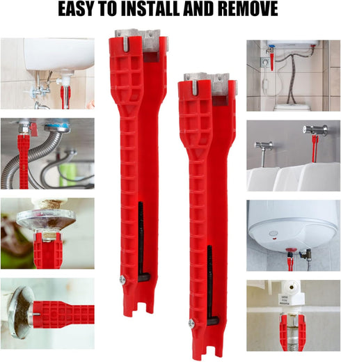 Basin Wrench,14 in 1 Faucet and Sink Installer Multi Tool,Multi-Purpose Plumbing Wrench Faucet Wrench Sink Wrench Plumbers Wrench for Pipe and Tub...
