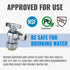 SUNGATOR 2-Pack Angle Stop Valve, Angle Water Shut Off Valve 1/2 x 3/8 Inch Compression, Toilet Water Valve, 1/4 Turn, No Lead Brass Push to Conne...