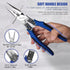 9" Needle Nose Pliers 6-in-1 Heavy Duty Cr-V Steel Long Nose Pliers with Wire Cutters Crimper Stripper Winding Pinching Function-Electrical Indust...