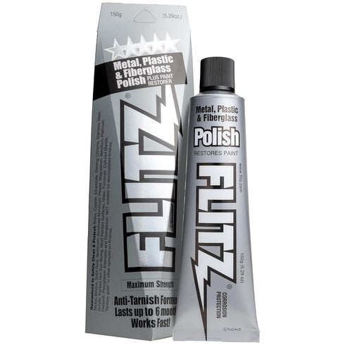 Flitz Multi-Purpose Metal Polish Paste - 5.29oz Tube of USA-Made Metal Scratch Remover - Works on Stainless Steel, Chrome, Aluminum, Plastic, Jewe...