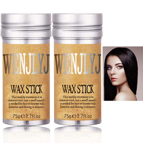 2 PCS Hair Wax Stick,Hair Slick Stick Avocado Flavored Non Greasy Hair Smoothing Cream Styling Gel for Flyaway Hair,Frizz Control Hair Care Produc...