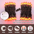 Super-Bright Extendable Orange Halloween Decoration100 Lights 19.6ft UL Certified Mini Bulb String Lights Set for Outdoor Halloween Home Christmas...