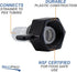 RV Plumbing Fitting 1/2" Swivel to 1/2" Barb | Barb Straight Wingnut Swivel Adapter (2-Pack)...