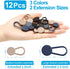 12PCS Button Extenders for Jeans, Pants Waist Button Extender for Women Men, 3 Colors Pant Waistband Expander, Pants Waist Extension 1-1.4 Inches...