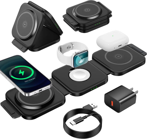 ?? ???? ?? ???????????????? ?????????????? for Apple,Magnetic Charger for Travel,Wireless Charger for iPhone 15/14/13/12/Pro/Max/Mini,AirPods Wire...