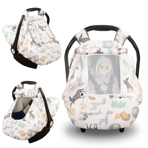 Minky 3 in 1 Car Seat Cover for Winter - Minky Baby Car Seat Cover with Storage Bag...