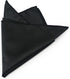 Black Solid Woven Pocket Squares For Men...