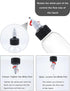 6Pcs 8oz Squeeze Bottles with Black Twist Top Cap, 60ml Clear Dispensing Bottles, Empty Refillable Bottle for Hair Oil Inks, Crafts, Liquids...