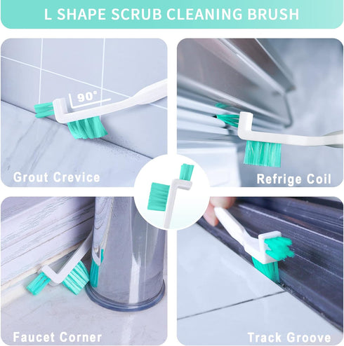 Small Cleaning Brushes for Household, 8Pcs Set with Detailed Cleaning Tool for Windows, Doors, Bottles, Car, and More...