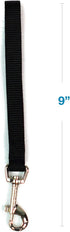 Blue-9 Dog Training Leash, 9 Inch Tab Lead for Obedience, Recall, and Agility Training, Made in The USA, Black...