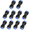 Pneumatic Push to Connect Fitting Straight Union 10mm Tube OD x 10mm Tube OD, Pack of 10...