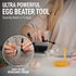 ElitaPro Powerful Milk Frother Wand - 2 in 1 Handheld Coffee Frother and Egg Beater - Mini Foam Maker With Stand - Whisk Drink Mixer & Foamer for ...
