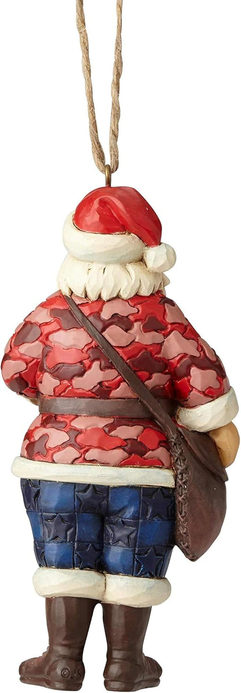 Enesco Jim Shore Heartwood Creek 6001502 Camouflage Santa Ornament...