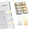 Book Line Markers 100 Count Tin Mixed Metals Bookmarkers Book Page Markers Arrow Bookmarks Gold Silver Book Marker Clip for Reading Teachers Stude...