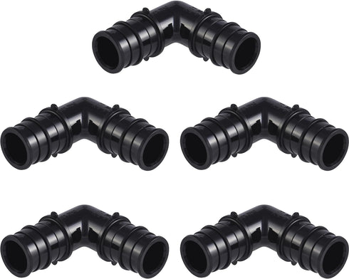 SharkBite 3/4 Inch Poly Expansion 90 Degree Coupling for PEX-A Pipe, Pack of 5, Plastic Plumbing Fittings, Plastic Elbow Coupling for PEX-A Tubing...