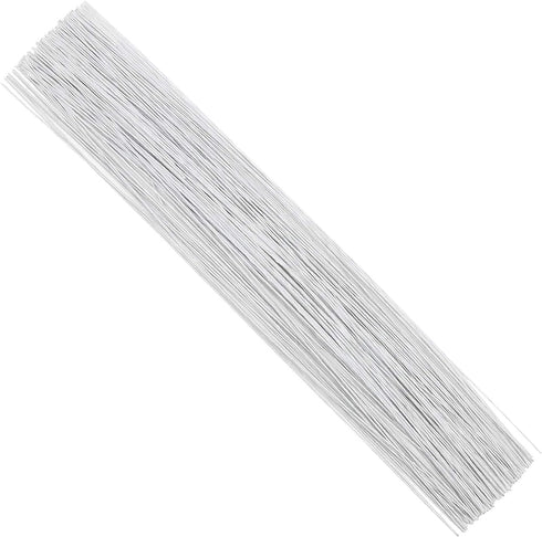 CCINEE 22 Gauge White Floral Wire Stem for Flower Arrangement Craft Supply,16 Inch,150PCS...