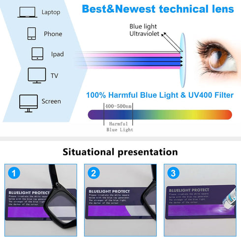 DXYXYO Reading Glasses 2.0 Women Blue Light Blocking Mens Oversized Rectangle Computer Readers 3 Pack Retro Fashion Oprah Style Square...