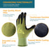 COOLJOB 2 Pairs Gardening Gloves for Women and Men, Bamboo Working Gloves Touchscreen, Grippy Nitrile Rubber Coated Work Gloves, Green/Black, Larg...