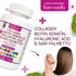 Collagen Biotin Keratin Saw Palmetto Hyaluronic Acid Complex Supplement with Vitamin E, Folic Acid, Pumpkin Seed and MSM, Hair Skin & Nails Multiv...