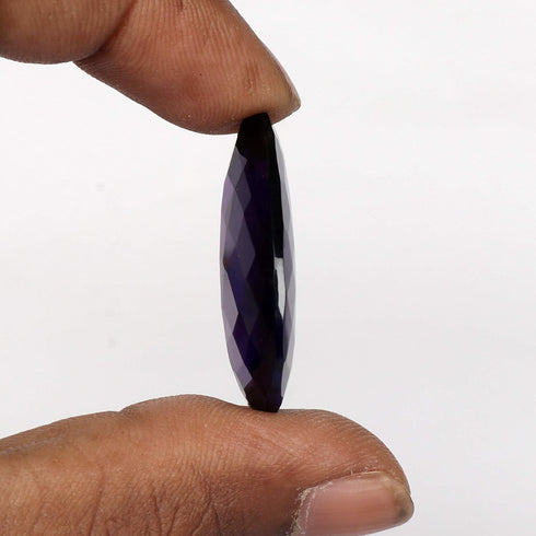 REAL-GEMS 28.55 Ct Violet Amethyst Pear Shaped Pendant Size Loose Gemstone for Jewelry Making...